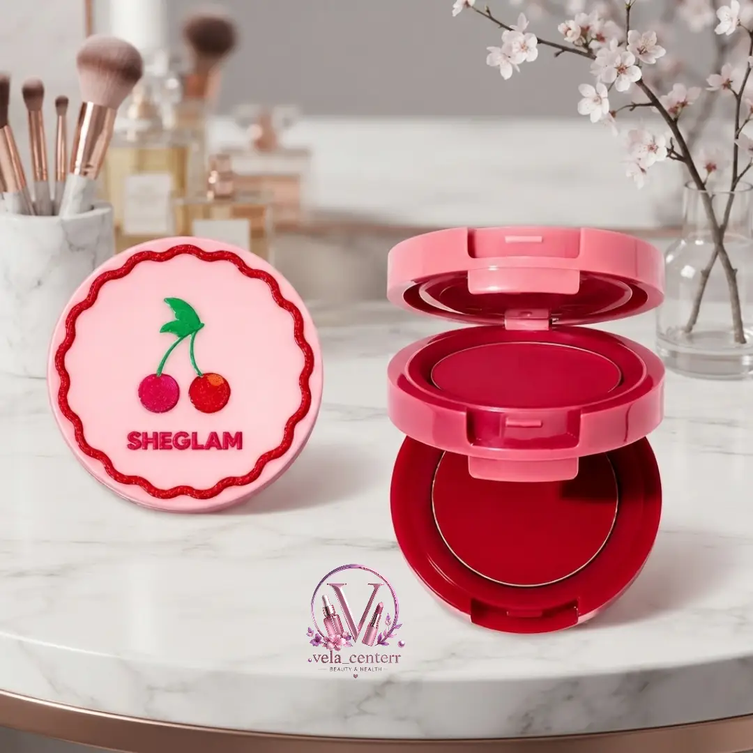 رژگونه و رژ لب سه‌کاره شیگلم مدل چری SHEGLAM Very Cherry Cheek & Lip Cream Stack