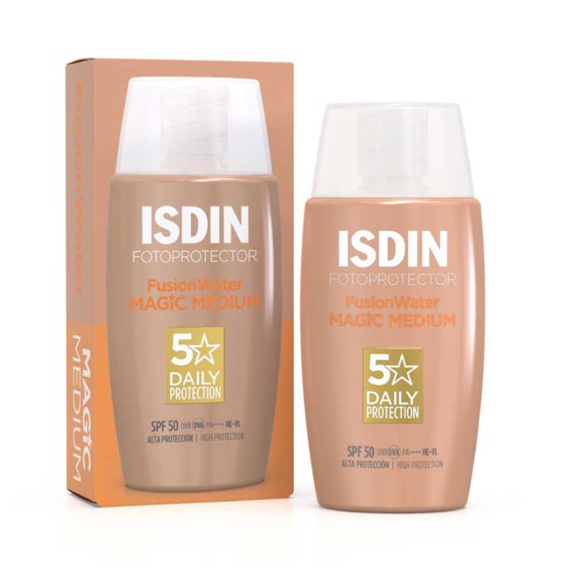 ضدآفتاب رنگی ایزدین فیوژن واتر مجیک SPF50 مدل مدیوم