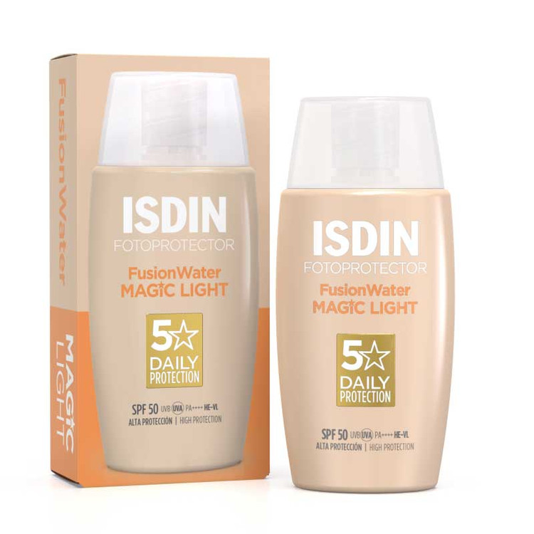 ضدآفتاب رنگی ایزدین فیوژن واتر مجیک SPF50 مدل لایت